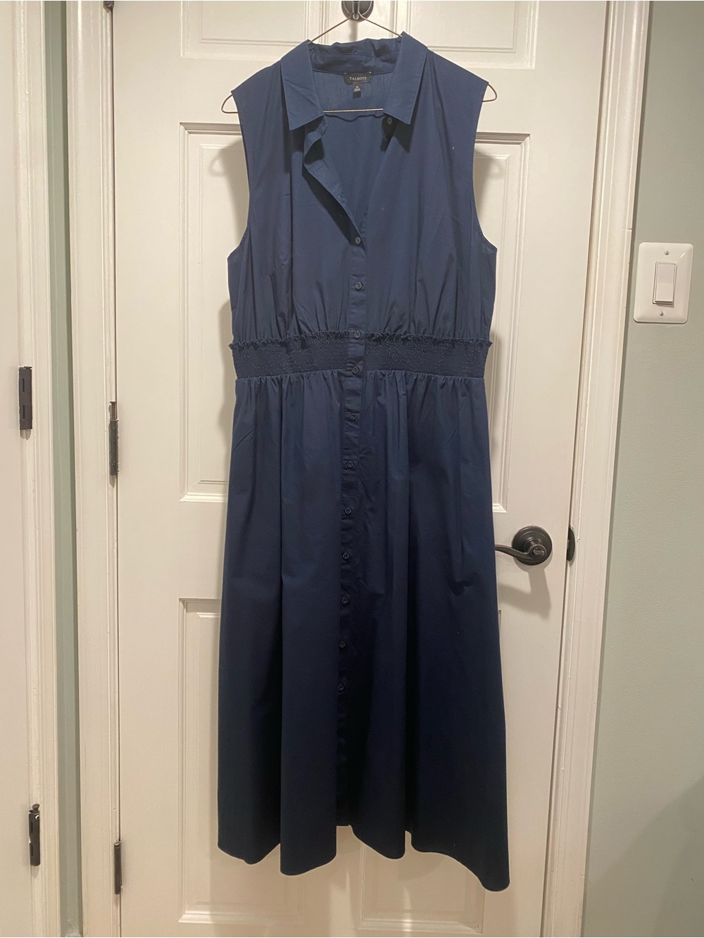 Talbots collared navy maxi dress, women’s size 16